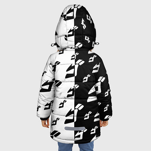 Зимняя куртка для девочки JoJo Bizarre Adventure / 3D-Светло-серый – фото 4