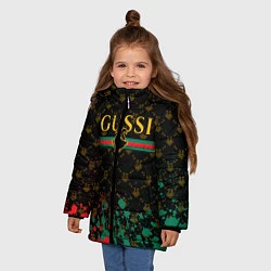 Куртка зимняя для девочки GUSSI ГУСИ, цвет: 3D-черный — фото 2