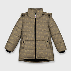 Куртка зимняя для девочки Будь Добрее, цвет: 3D-черный