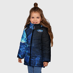 Куртка зимняя для девочки Ford, цвет: 3D-черный — фото 2