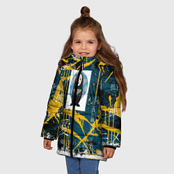 Куртка зимняя для девочки Безликий, цвет: 3D-черный — фото 2