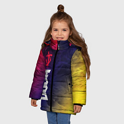 Куртка зимняя для девочки DOOM ДУМ, цвет: 3D-черный — фото 2