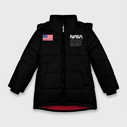 Куртка зимняя для девочки NASA, цвет: 3D-красный