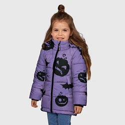 Куртка зимняя для девочки Фиолетовый хэллоуин, цвет: 3D-красный — фото 2