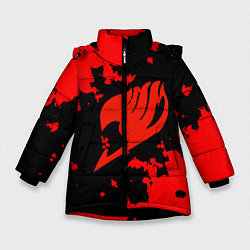 Куртка зимняя для девочки Fairy Tail, цвет: 3D-черный
