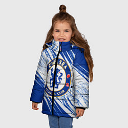 Куртка зимняя для девочки Chelsea, цвет: 3D-черный — фото 2