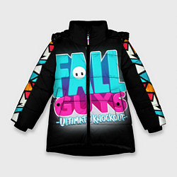 Куртка зимняя для девочки Fall Guys, цвет: 3D-черный