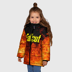 Куртка зимняя для девочки FALLOUT ФЭЛЛАУТ, цвет: 3D-черный — фото 2