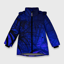 Куртка зимняя для девочки Листья, цвет: 3D-светло-серый