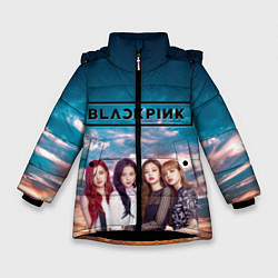 Куртка зимняя для девочки BlackPink, цвет: 3D-черный