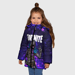 Куртка зимняя для девочки FORTNITE x RAVEN, цвет: 3D-черный — фото 2