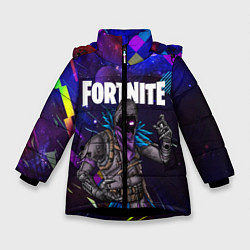 Куртка зимняя для девочки FORTNITE x RAVEN, цвет: 3D-черный