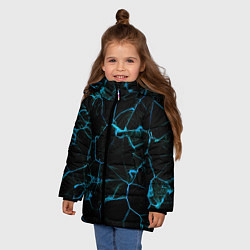 Куртка зимняя для девочки Ice Texture, цвет: 3D-черный — фото 2