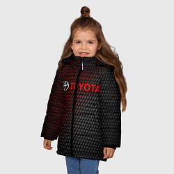 Куртка зимняя для девочки TOYOTA ТОЙОТА, цвет: 3D-красный — фото 2