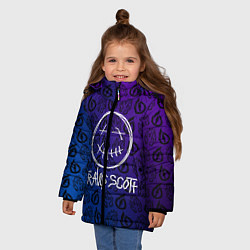 Куртка зимняя для девочки TRAVIS SCOTT, цвет: 3D-черный — фото 2