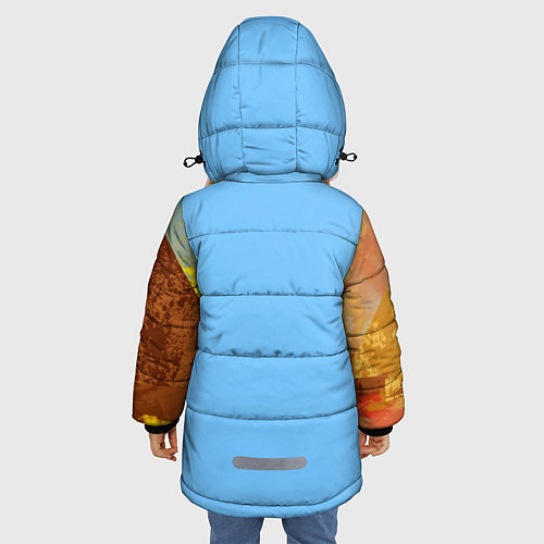 Зимняя куртка для девочки Египет Пирамида Хеопса / 3D-Светло-серый – фото 4