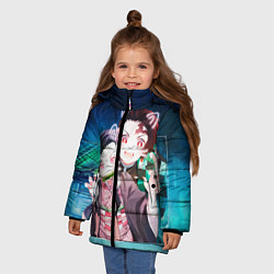 Куртка зимняя для девочки Убийца демонов, цвет: 3D-светло-серый — фото 2
