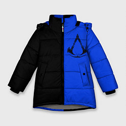 Куртка зимняя для девочки Assassins Creed Valhalla, цвет: 3D-светло-серый