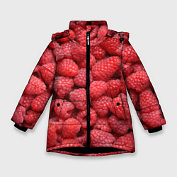 Куртка зимняя для девочки Малина, цвет: 3D-черный