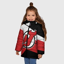 Куртка зимняя для девочки Нью-Джерси Девилз, цвет: 3D-красный — фото 2