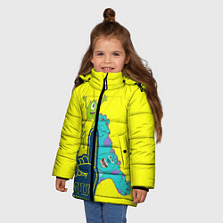 Куртка зимняя для девочки Monsters, цвет: 3D-черный — фото 2