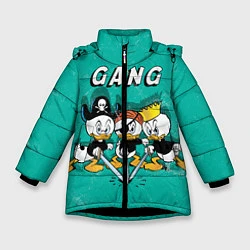 Куртка зимняя для девочки Gang, цвет: 3D-черный