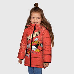 Куртка зимняя для девочки Go away!, цвет: 3D-черный — фото 2