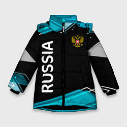 Куртка зимняя для девочки RUSSIA, цвет: 3D-черный