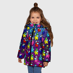 Куртка зимняя для девочки AMONG US, цвет: 3D-светло-серый — фото 2