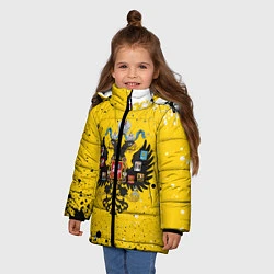 Куртка зимняя для девочки РОССИЙСКАЯ ИМПЕРИЯ, цвет: 3D-черный — фото 2