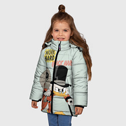 Куртка зимняя для девочки Work Hard, цвет: 3D-черный — фото 2
