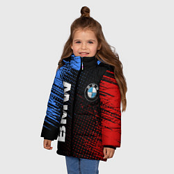 Куртка зимняя для девочки BMW ТЕКСТУРА, цвет: 3D-черный — фото 2