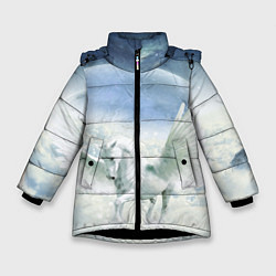 Куртка зимняя для девочки Пегас, цвет: 3D-черный