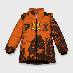 Куртка зимняя для девочки FOX, цвет: 3D-черный