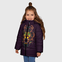 Куртка зимняя для девочки LION, цвет: 3D-черный — фото 2