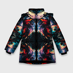 Куртка зимняя для девочки KRISTALL, цвет: 3D-черный