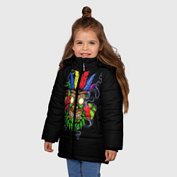 Куртка зимняя для девочки MASK, цвет: 3D-черный — фото 2