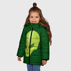 Куртка зимняя для девочки Пришелец, цвет: 3D-черный — фото 2