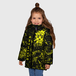 Куртка зимняя для девочки Borussia Боруссия, цвет: 3D-черный — фото 2