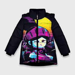 Куртка зимняя для девочки Jessi brawl stars, цвет: 3D-черный
