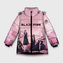 Куртка зимняя для девочки BLACKPINK x PUBG, цвет: 3D-черный