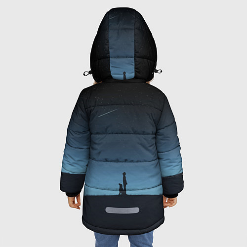Зимняя куртка для девочки ДРУГ ЧЕЛОВЕКА / 3D-Светло-серый – фото 4