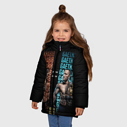 Куртка зимняя для девочки KHABIB VS GAETHJE, цвет: 3D-светло-серый — фото 2