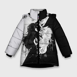 Куртка зимняя для девочки ИньЯнь, цвет: 3D-черный