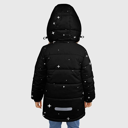 Зимняя куртка для девочки Among us Classic / 3D-Светло-серый – фото 4