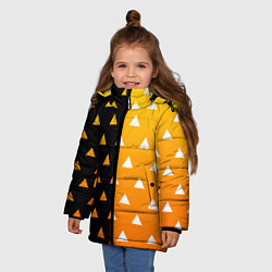 Куртка зимняя для девочки ZENITSU ЗЕНИТСУ КИМОНО, цвет: 3D-черный — фото 2
