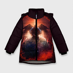 Куртка зимняя для девочки АНГЕЛ, цвет: 3D-светло-серый