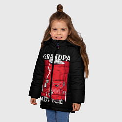 Куртка зимняя для девочки Банка колы, цвет: 3D-черный — фото 2