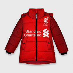 Куртка зимняя для девочки LIVERPOOL домашняя сезон 2021, цвет: 3D-красный