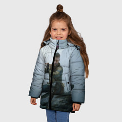 Куртка зимняя для девочки Господин Зеркало, цвет: 3D-черный — фото 2